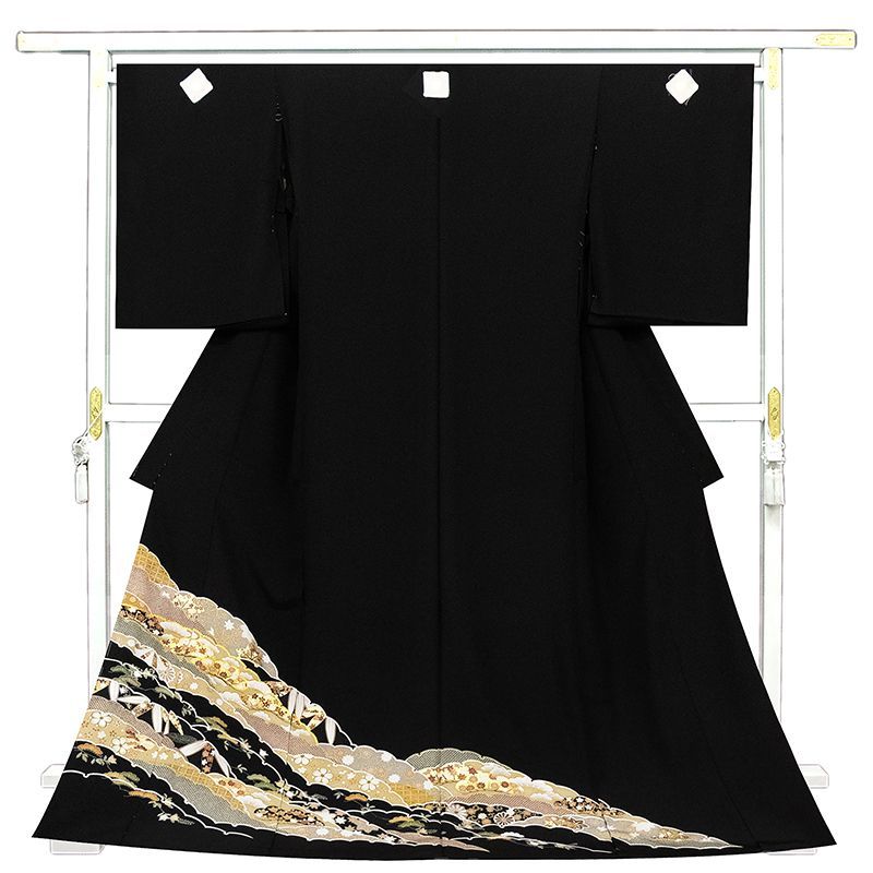 記念感謝祭【仕立無料】京友禅伝統工芸士手描染、本金彩、金駒刺繍