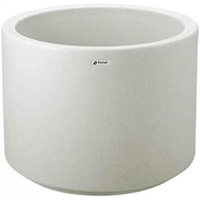 リッチェル タウンプランターWS 丸60型 プレーン サンドグレー 底面給水機能付き 大型プランター
