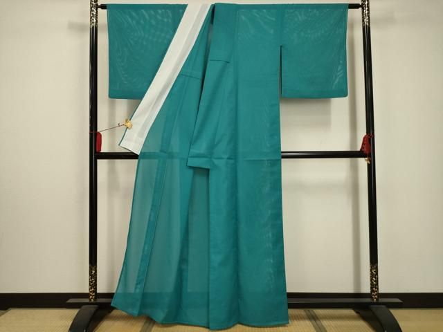 浅葱色 洗える着物