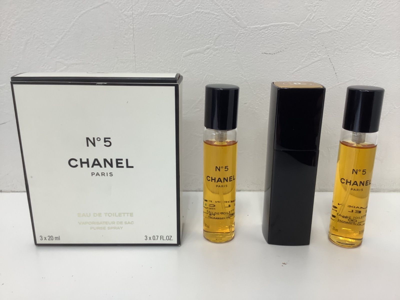 D594 CHANEL №5 香水 オードトワレ パーススプレイ セレブ 20ml×3本