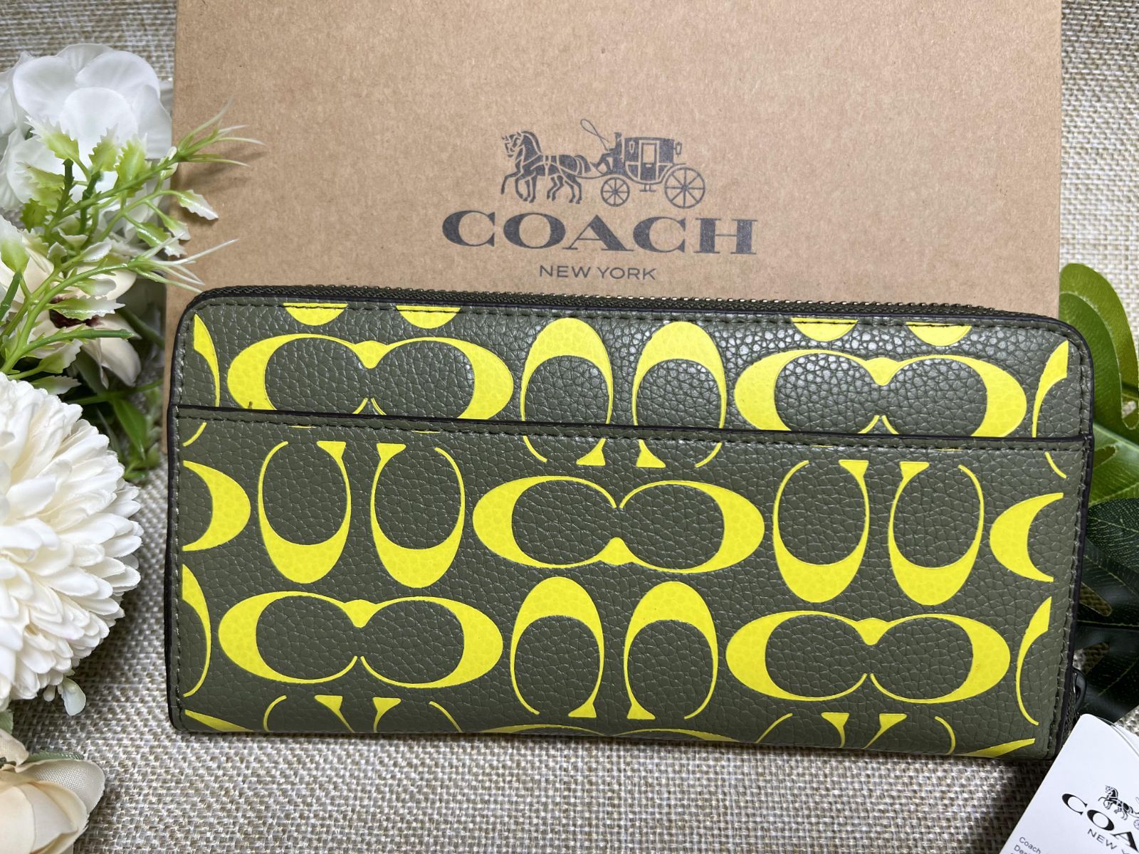 COACH コーチ 財布 長財布 アコーディオンウォレット シグネチャー