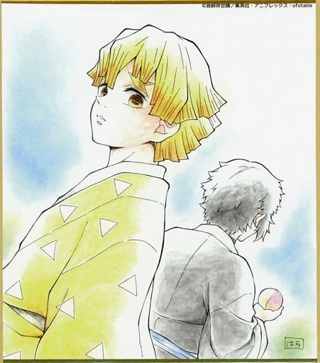 鬼滅の刃 我妻善逸 獪岳 全集中展 色紙 鬼滅の刃 全集中展 作画スタッフ 我妻善逸 獪岳 色紙 - メルカリ