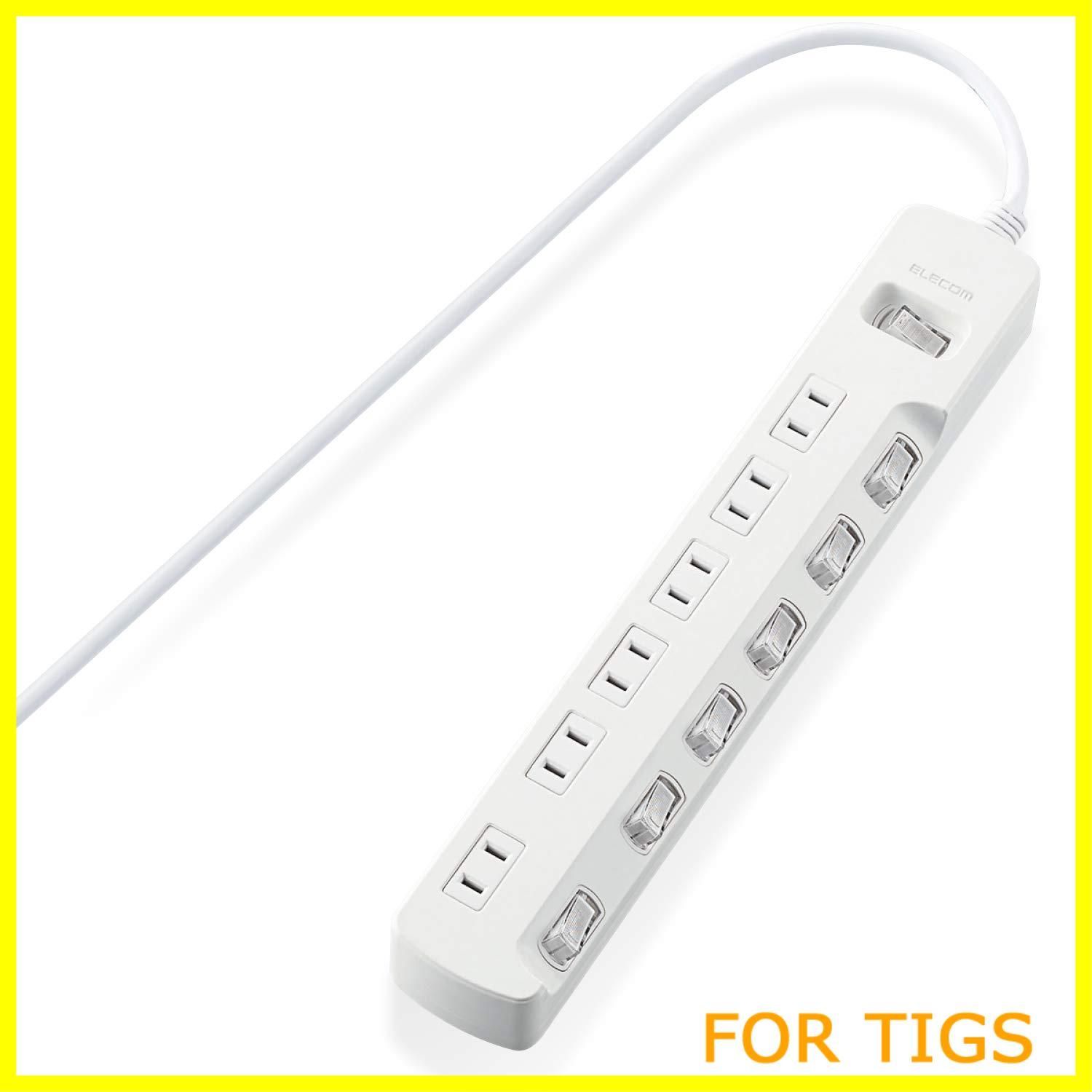 (まとめ)エレコム 個別スイッチ付省エネタップ(横挿しタイプ) T-E5C-2430WH〔×3セット〕 個別スイッチ付省エネタップ(横挿しタイプ) | エレコムダイレクト