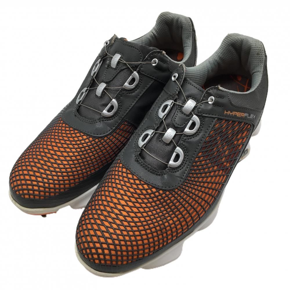 【美品】フットジョイ ゴルフシューズ グレー×オレンジ 51018J BOA  メンズ 26.0 ゴルフウェア FootJoy