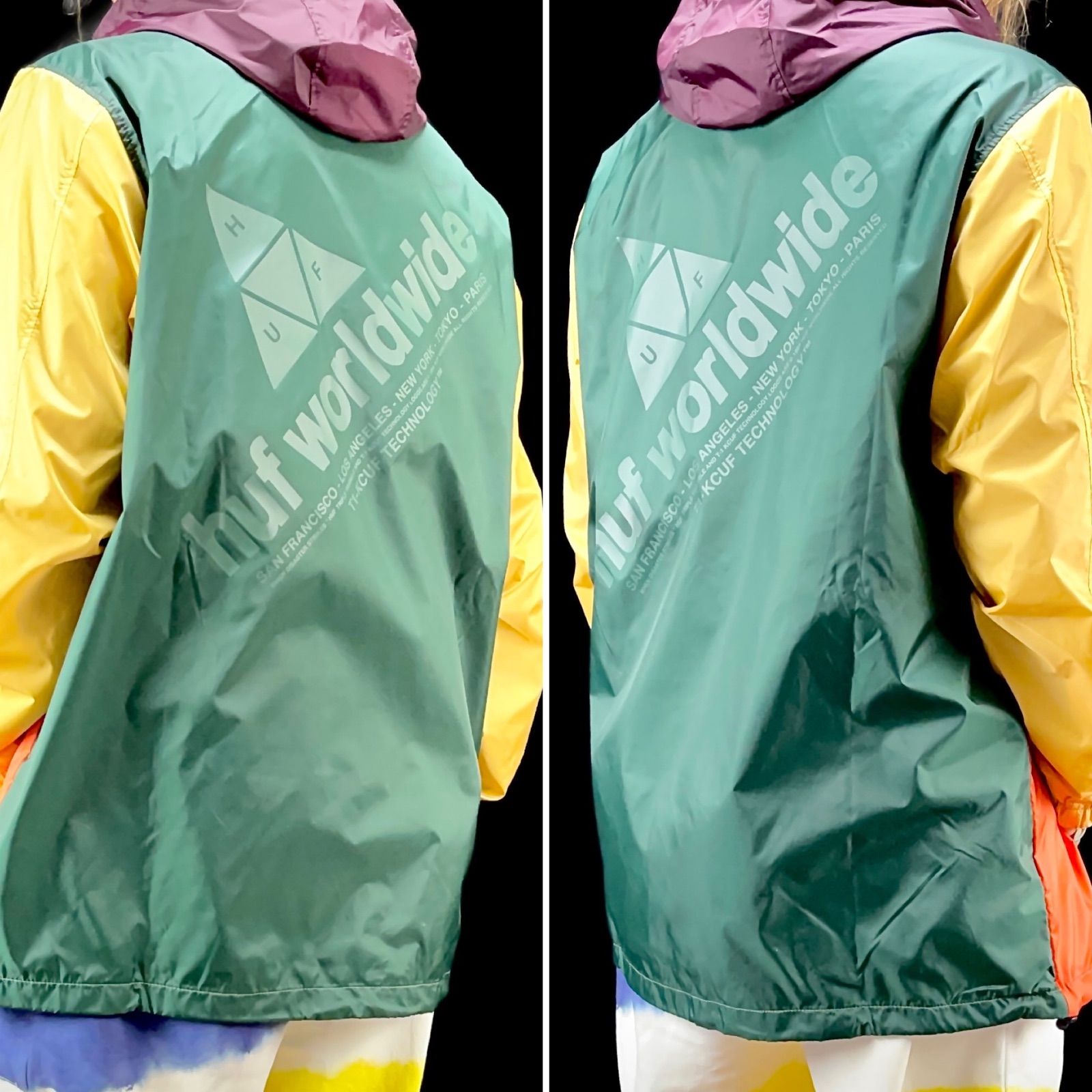 HUF ハフ ランダム カラー バーツ ナイロン 被り プルオーバー 