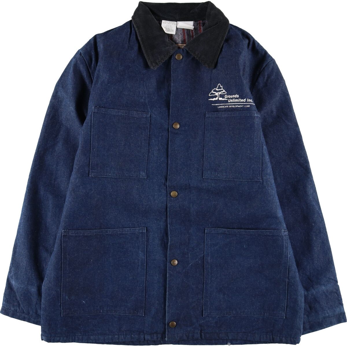 古着 80~90年代 ウォールズ Walls BLIZZARD-PRUF Grounds Unlimited Inc. バットダイ デニムカバーオール USA製 メンズL相当/eaa509302