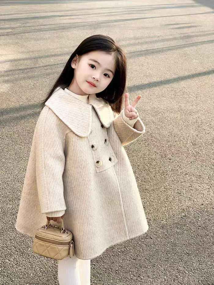【新品未使用】子供コート キッズ アウター コート 子供服 女の子 厚手 ラシャコート ジャケット 防寒対策 暖かい 可愛い 長袖 お