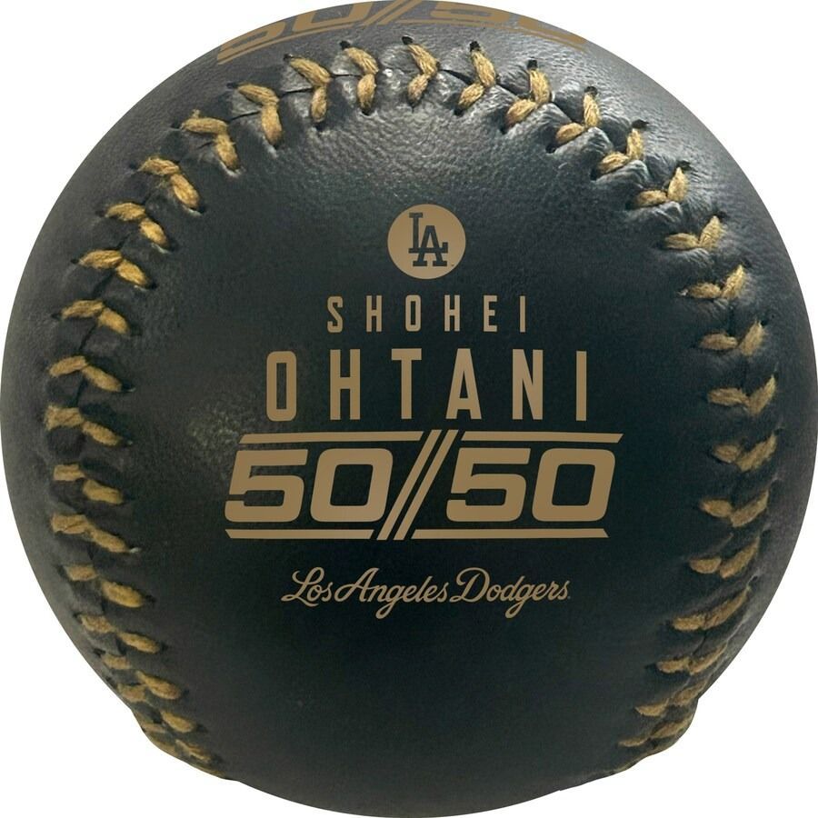 大谷翔平 50/50達成記念ボール 黒/ブラック ドジャース MLB 大谷翔平選手 ロサンゼルス・ドジャース 50-50 達成記念ボール