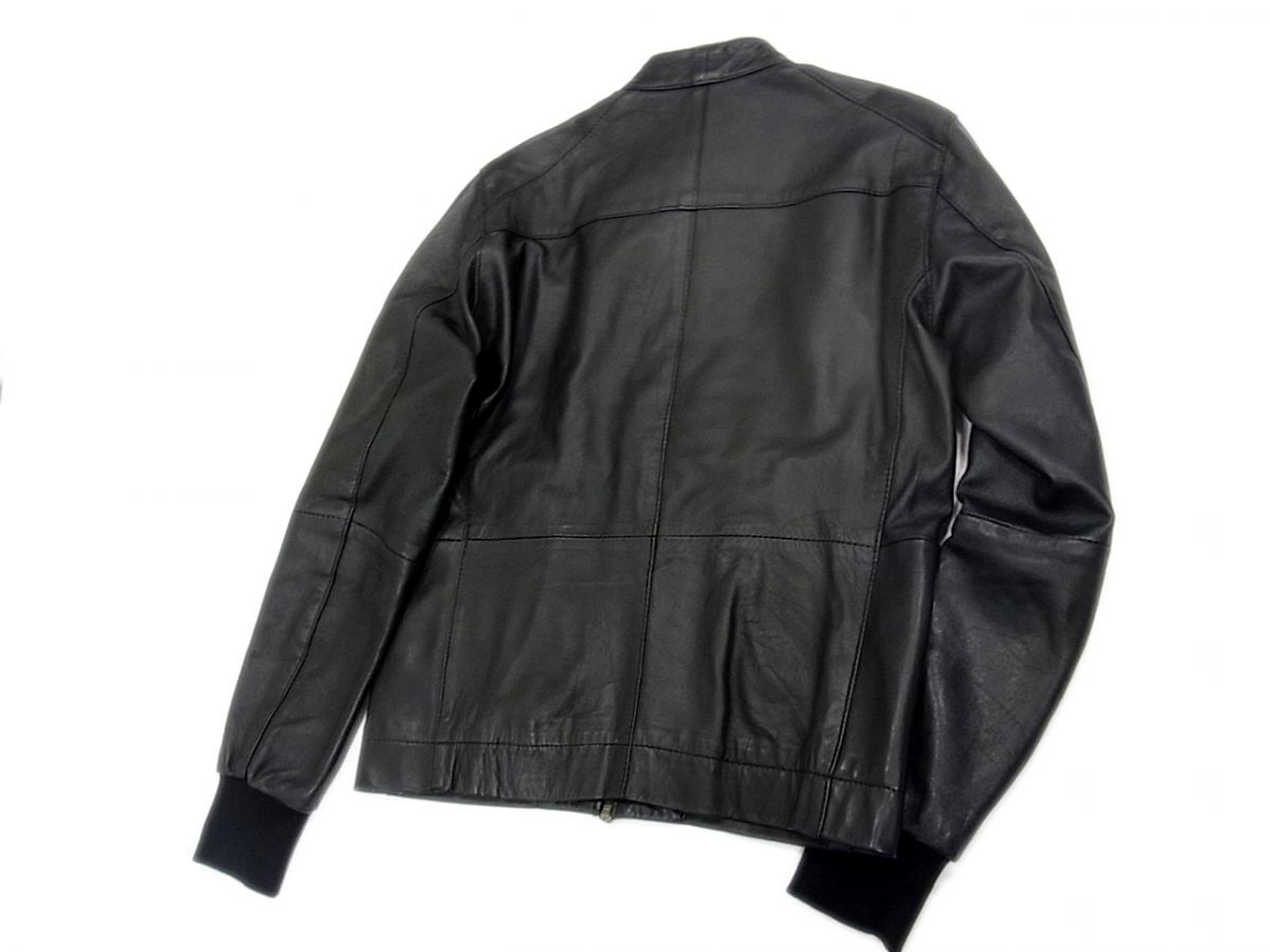 ロンハーマン　黒 レザー ライダースジャケット 美品 定価10万◇Ron Herman シープスキン ライダースジャケット