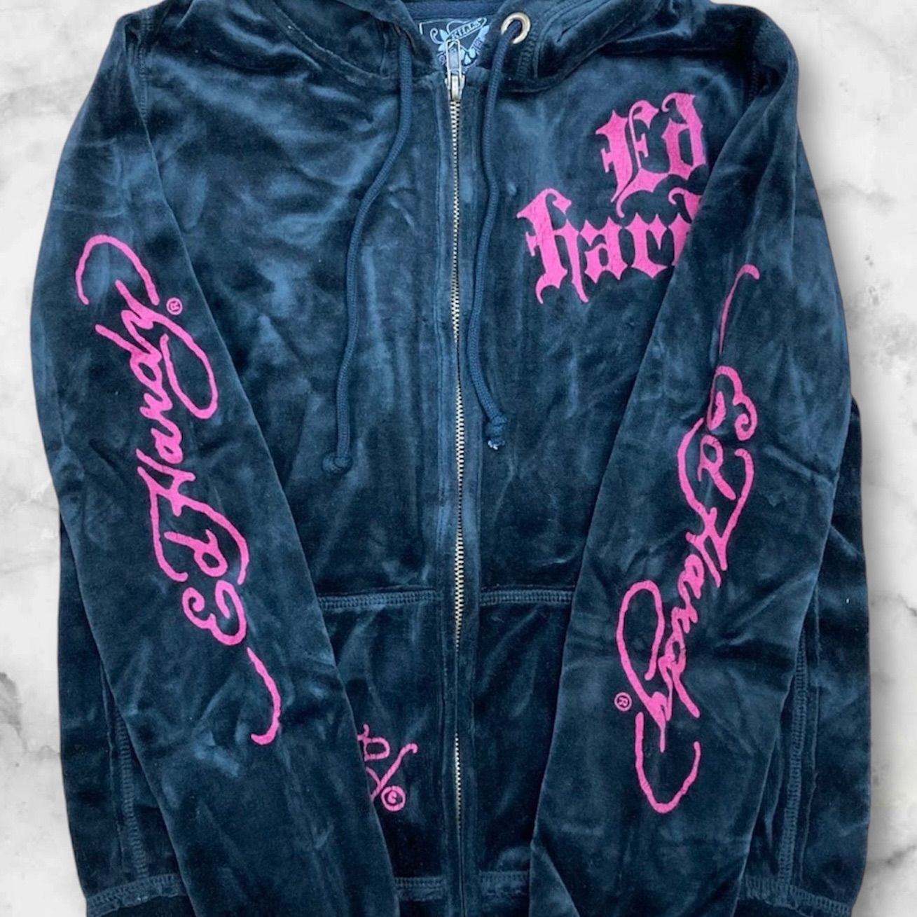 新品未使用》ED HARDY エドハーディ ベロア パーカー セットアップ
