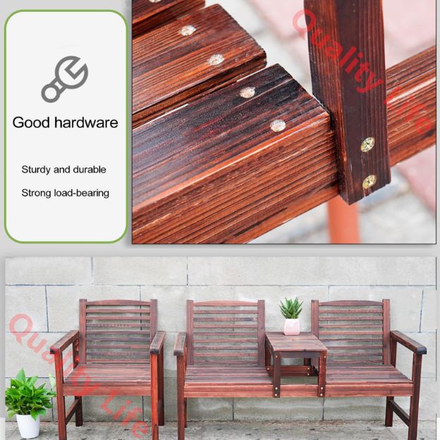 屋外ポリ材パティオ ミドルテーブル付き