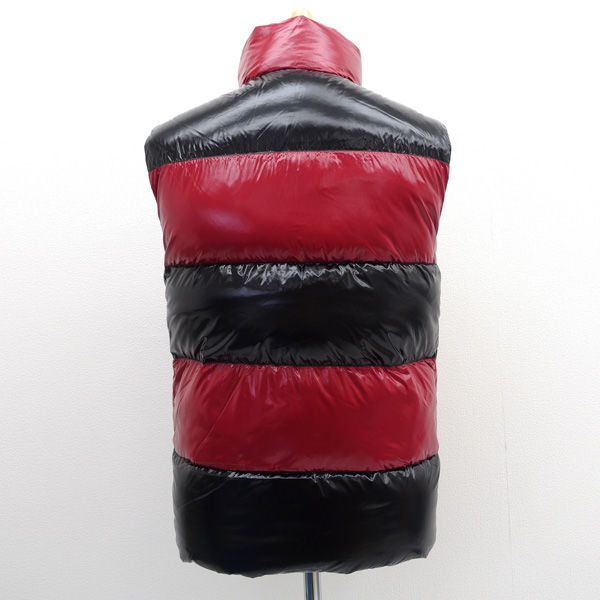 爽快な MONCLER × Palm Angels | モンクレール × パーム エンジェルス ◆ダウンベスト|コラボ|レッド×ブラック|サイズ1 D20964331055 539FT メンズ|MEN|男性|ボーイズ|紳士 メンズファッション