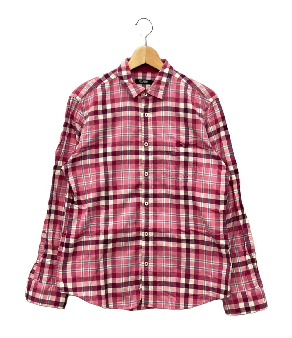 バーバリーブラックレーベル 長袖チェックシャツ メンズ SIZE 3 (L) BURBERRY BLACK LABEL
