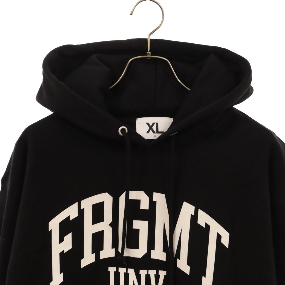 FRAGMENT DESIGN (フラグメントデザイン) UNV SWEAT HOODIE E ユニバーシティ プリント スウェット  プルオーバーパーカー ブラック FRGMT-S7 - メルカリ