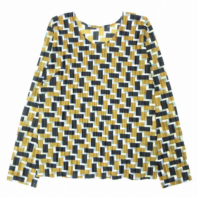 17SS プリーツプリーズ イッセイミヤケ Pleats Please 総柄 長袖  