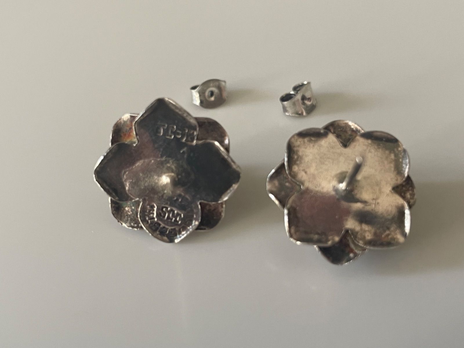 シルバー 925 ヴィンテージ　ピアス　メキシコ シルバー 925 mexicoピアス ストーン メヒコ メキシコ