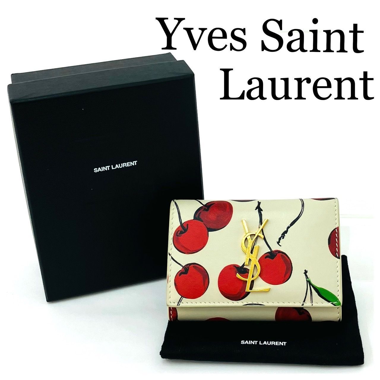 【未使用】Yves Saint Laurent イヴ・サンローラン　キーケース 正規品 ほぼ新品 イヴ・サンローラン キーケース｜Yahoo!フリマ