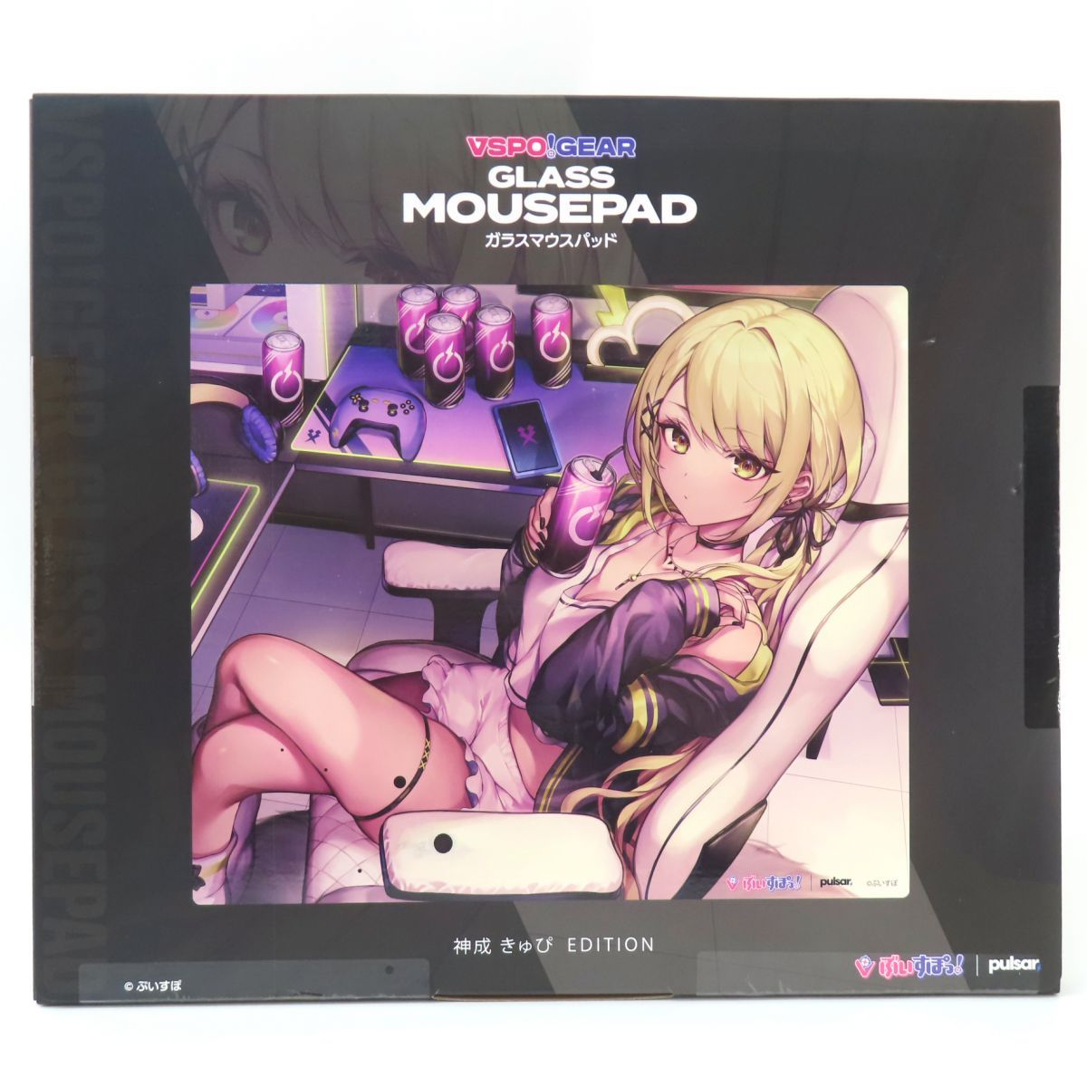 VSPO! GEAR ぶいすぽっ ガラスマウスパッド 神成きゅぴ EDITION