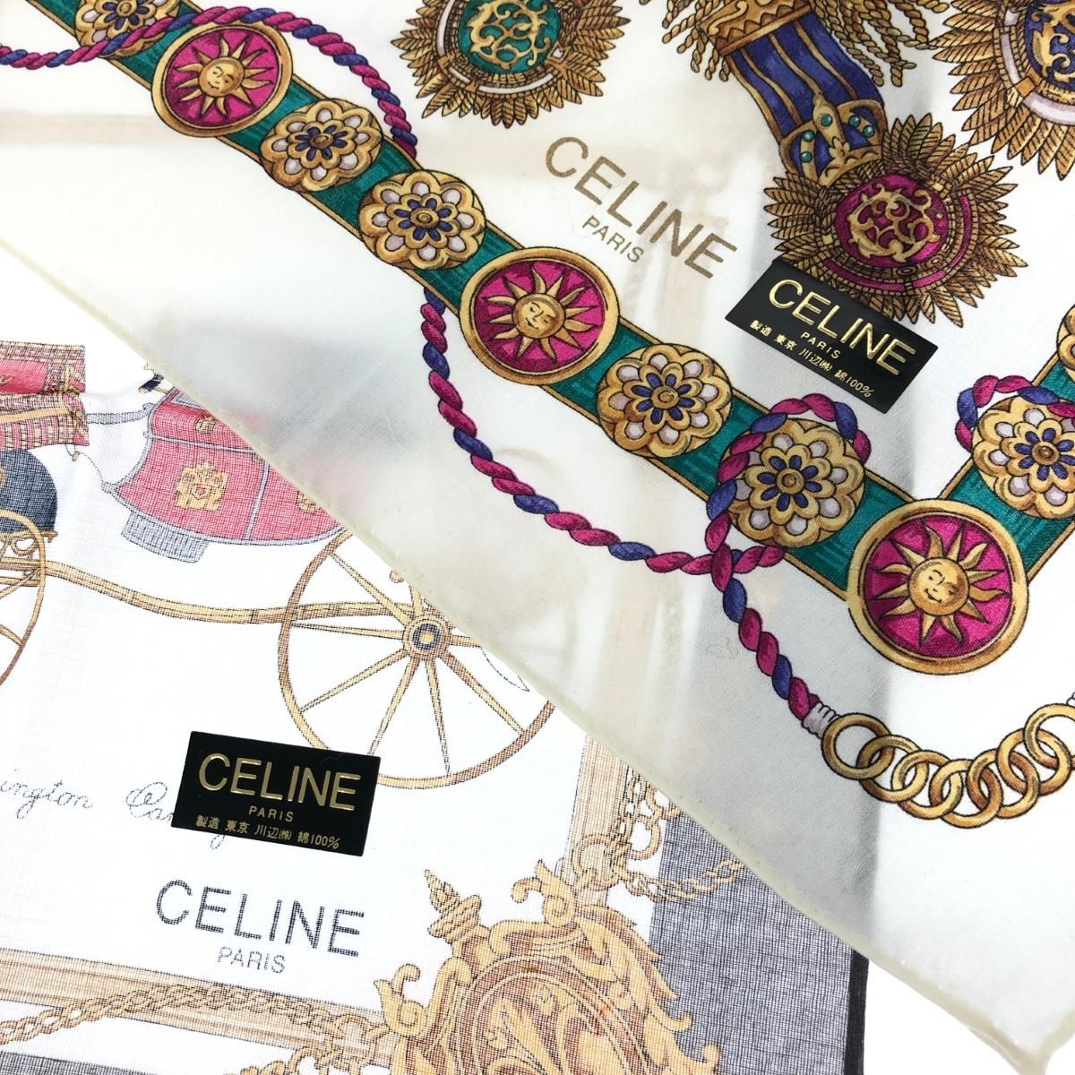 未使用品 CELINE セリーヌ ヴィンテージ ハンカチ 5枚セット