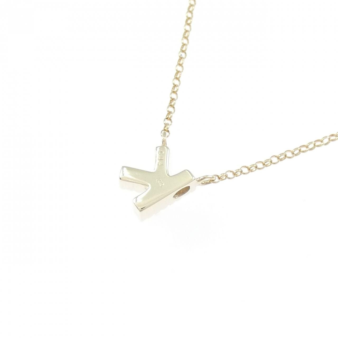 K10YG イニシャルK ダイヤモンド ネックレス 0.04CT - メルカリ