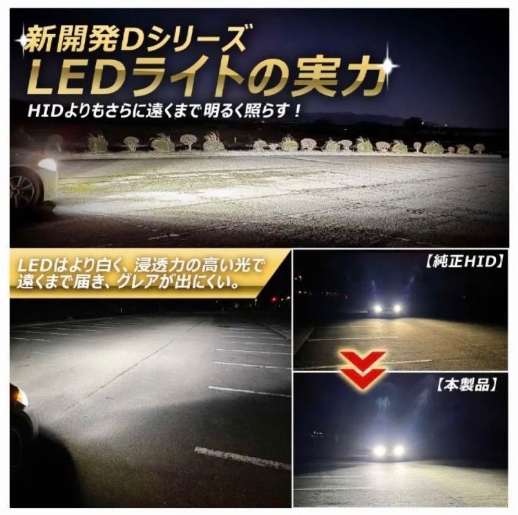 D2S D2R D4S D4R HID LED 変換 ヘッドライト バルブ 爆光 ポン
