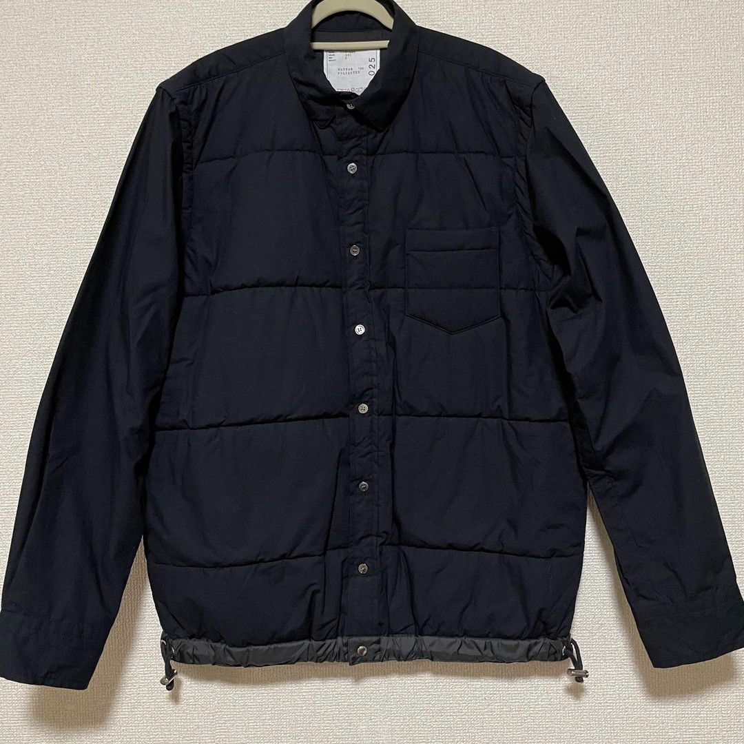 sacai サカイ 中綿シャツ ジャケット 黒 サイズ2 - メルカリ