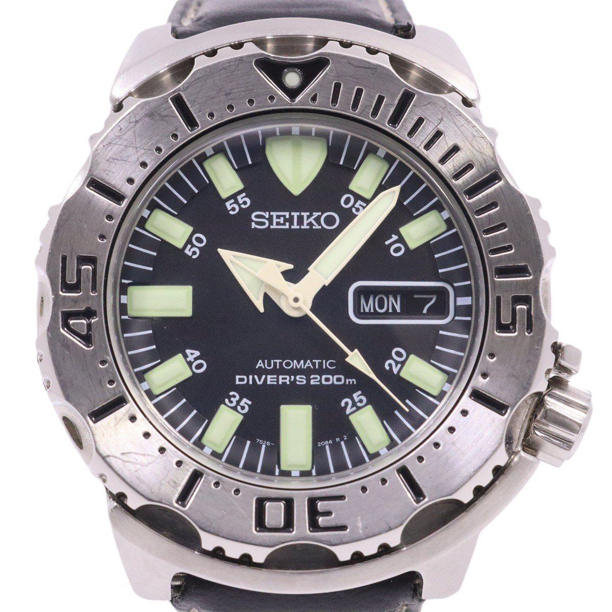 訳あり品】SEIKO セイコー ブラックモンスター 200M防水 自動
