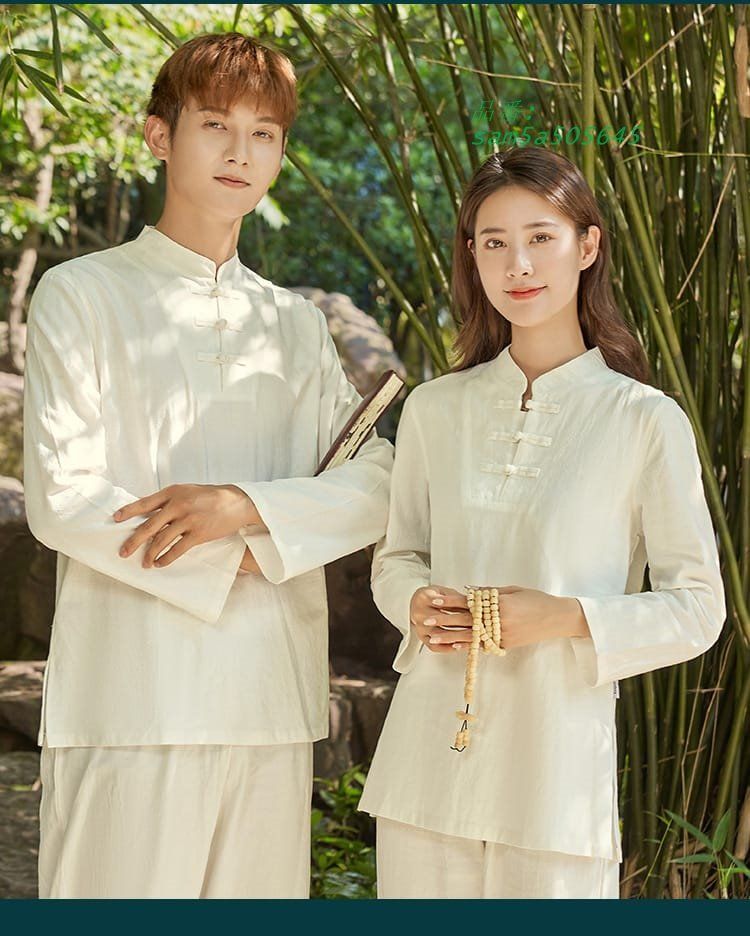 太 拳服 ヨガ服 カンフー服 チャイナ服 レディス 女性 スーツ 立ち襟 マオ綿麻 セットアップ am5a505645