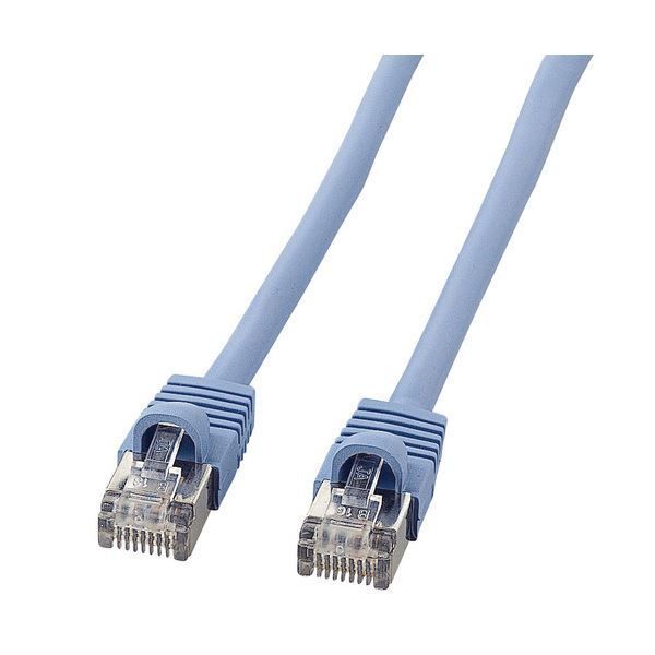 (まとめ) サンワサプライSTPエンハンスドカテゴリ5 単線ケーブル ライトブルー 10m KB-STP-10LBN 1本 