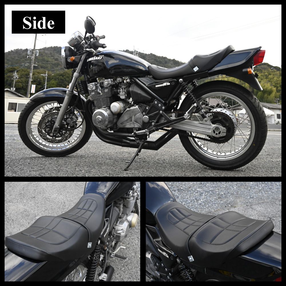 ゼファー400 前期・初期 黒皮 ボタン タックロール シート/C1-4 Amazon | ゼファー400前期 タックロール シート/初期