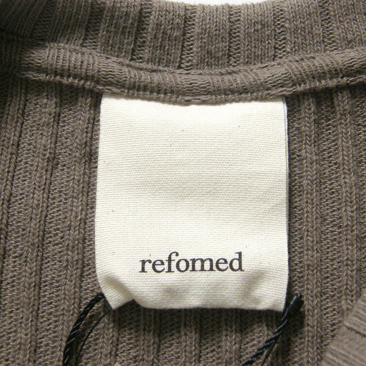 新品】 refomed ／ リフォメッド ロンT 日本製 コットン ニット リブ 