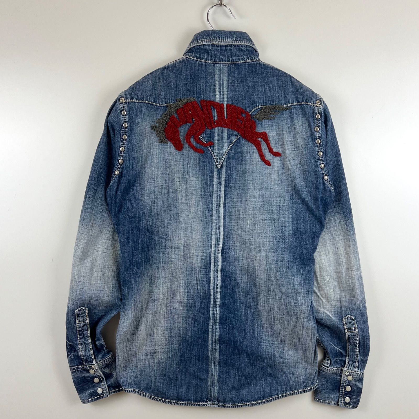 archive y2k vanquish studs denim 44