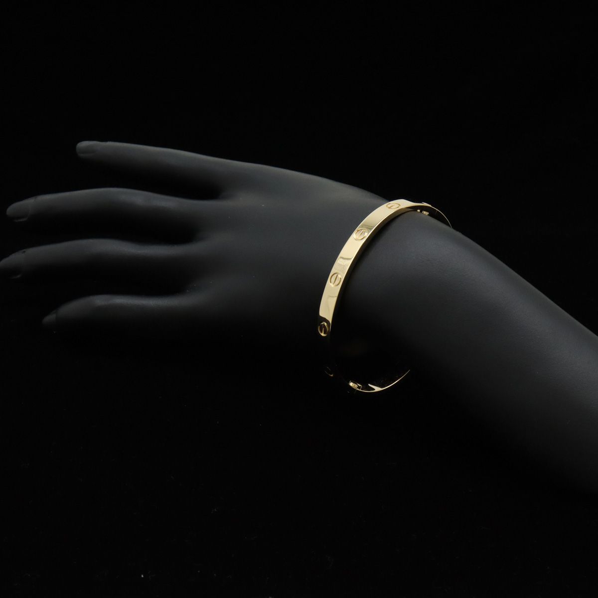 K18 「18金」LOVE ラブブレス バングル 17cm Saudi Gold