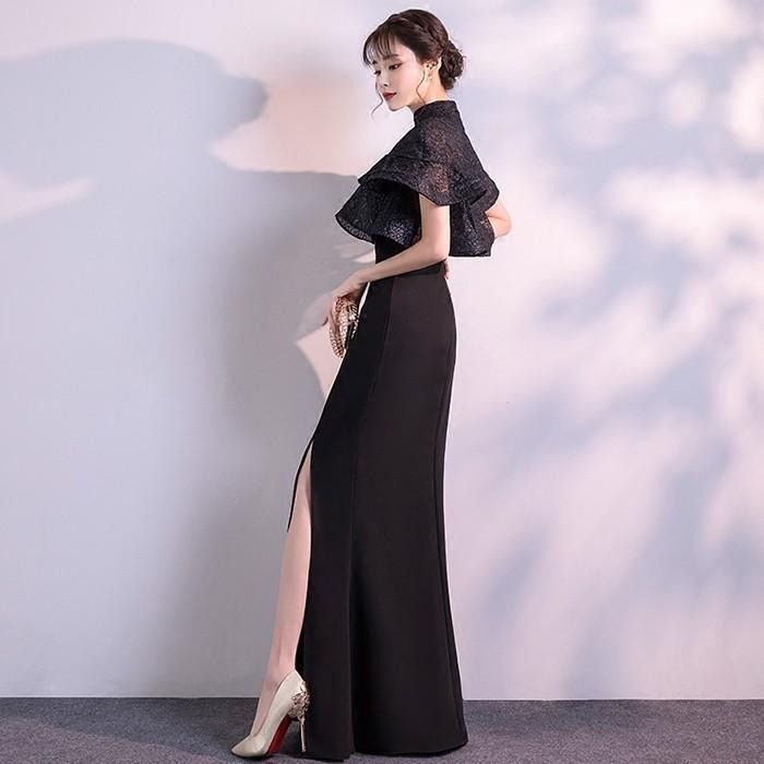 ロングドレス マーメイド 演奏会 パーティードレス ロング丈 結婚式 ドレス ピアノ 発表会 お呼ばれ 二次会 披露宴 フォーマル 着痩せ 上品 大人