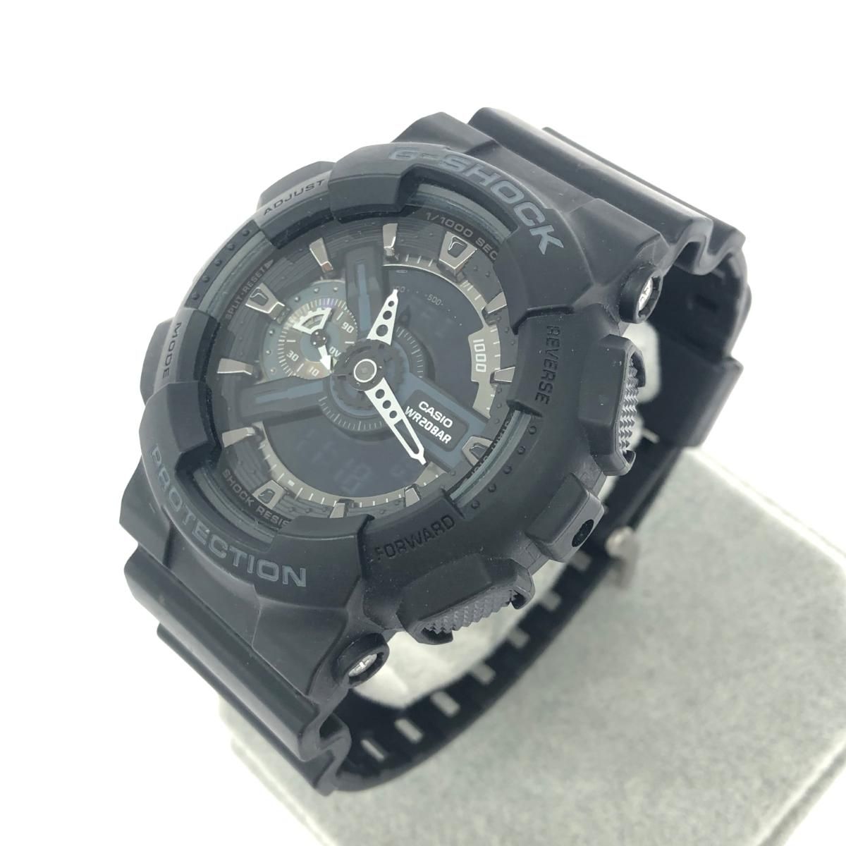 CASIO G-SHOCK 腕時計 GA-110 ブラック SS/レジン メンズ アナデジ 