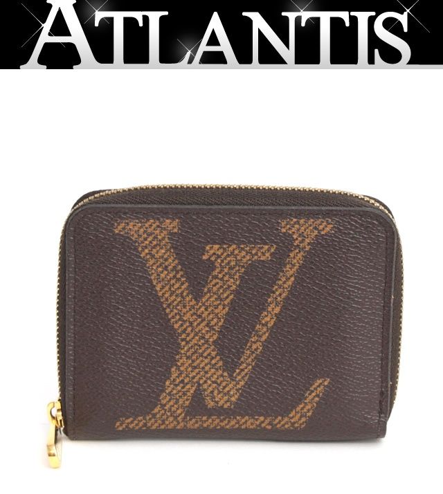ルイヴィトン LOUIS VUITTON リバース ジャイアント 長財布 ジッピー
