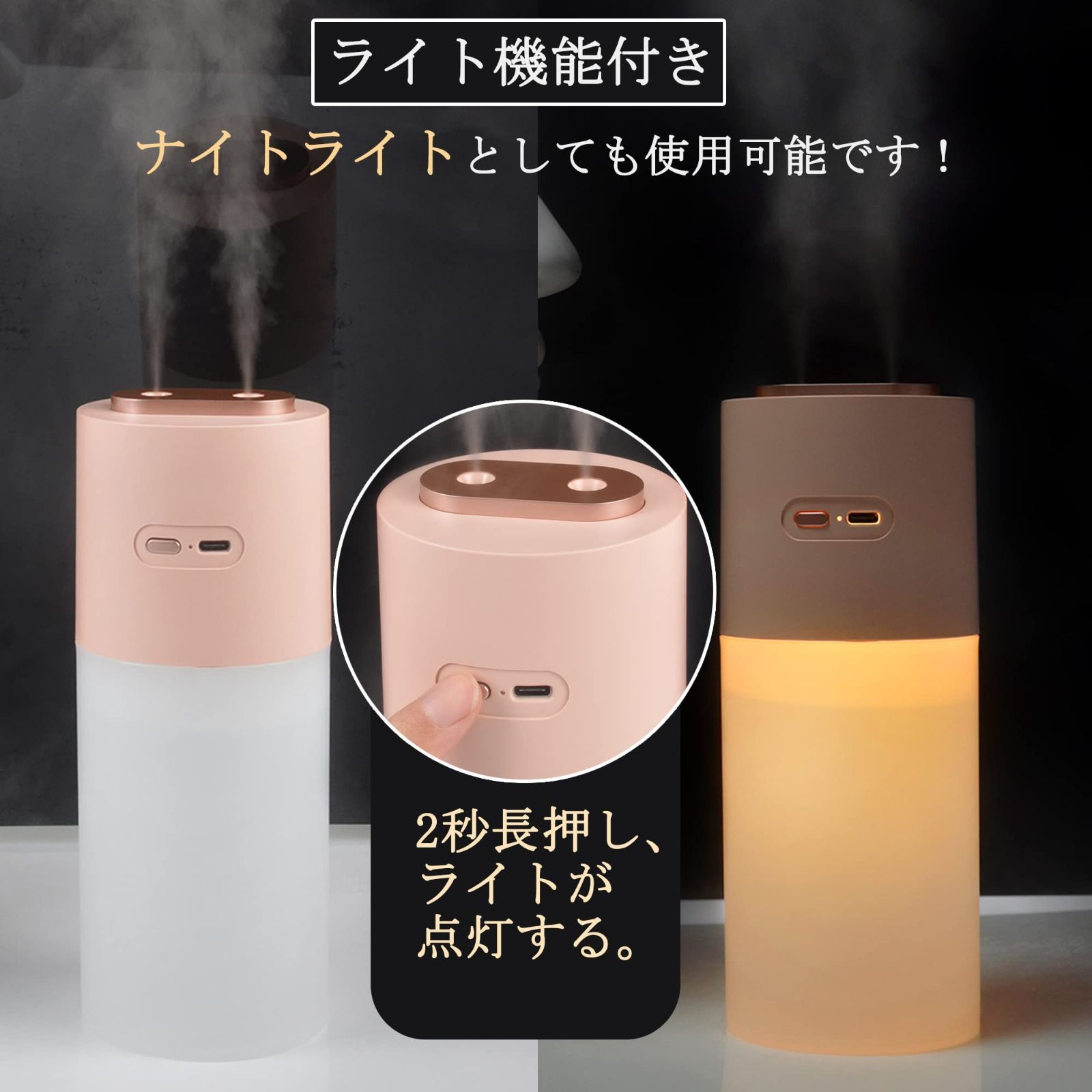 特価商品】CUDO 加湿器 【2022最新ダブルノズル 超音波式】卓上 静音