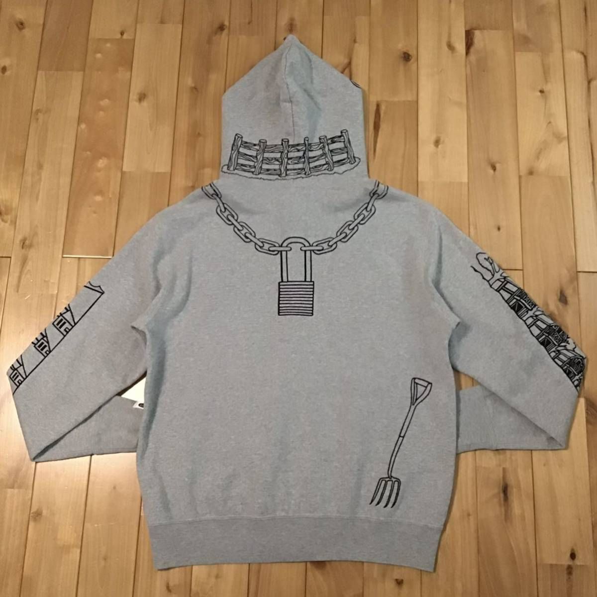 ホルスタイン パーカー Mサイズ Holstein full zip hoodie a bathing 