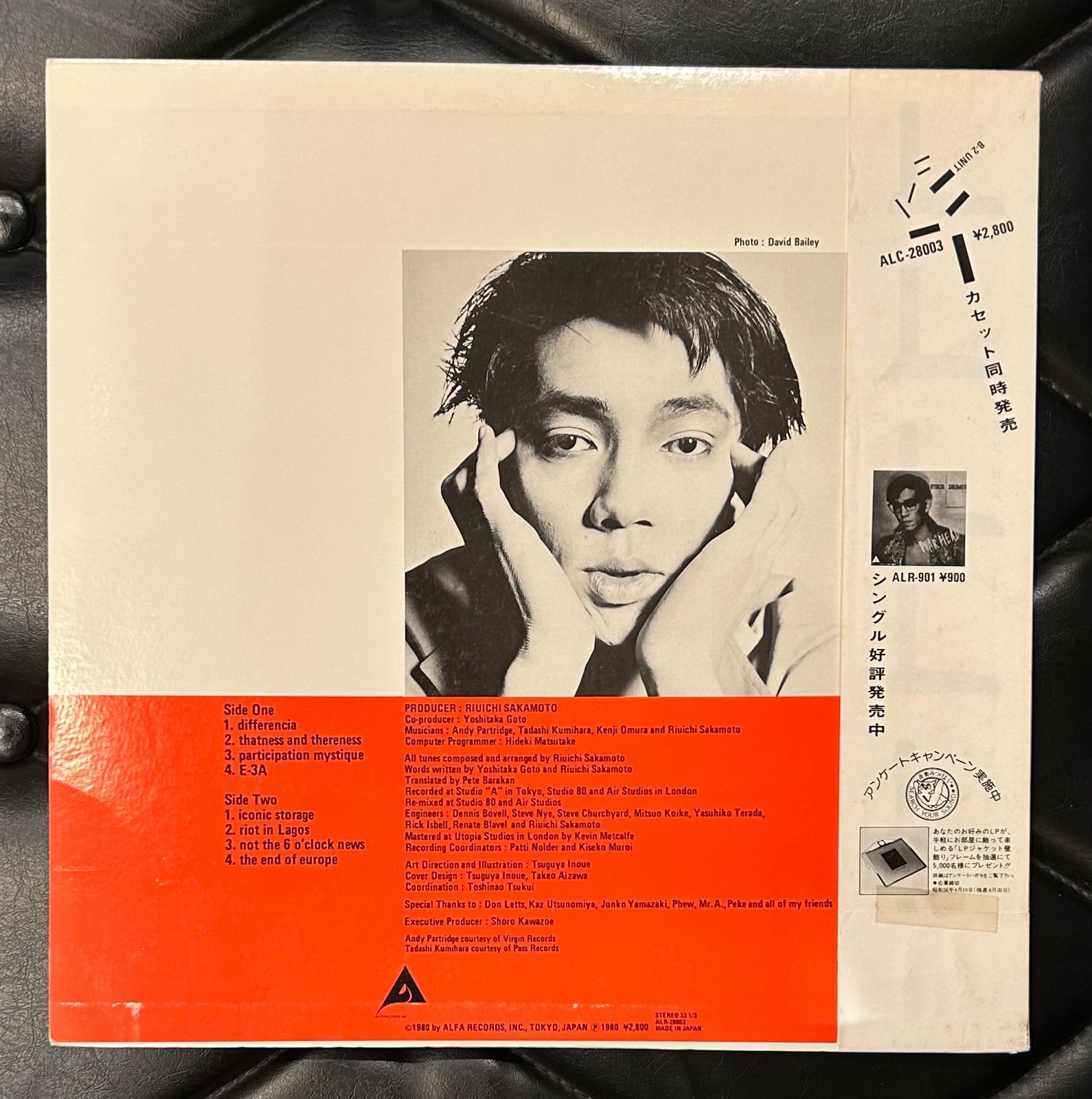 新品完全生産限定盤レコード 坂本龍一 B-2 UnitYMO 細野晴臣 高橋幸宏 オリジナル盤レコード】坂本龍一 「B-2 Unit」 教授 YMO 細野