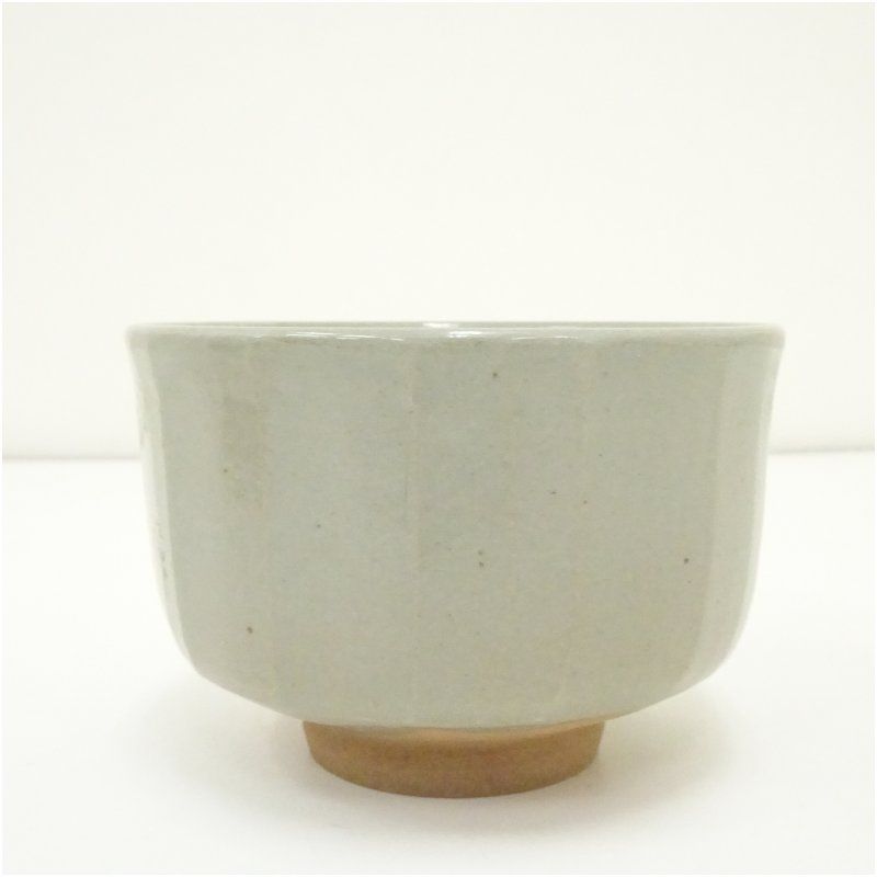 ★茶道具 楽山窯 清水日呂志作 三作三島 「茶碗」 共箱 未使用　　釜 茶道具 抹茶茶碗 干支 卯 干支茶碗 彫三島 歳徳神 楽山窯 干支卯 御題友