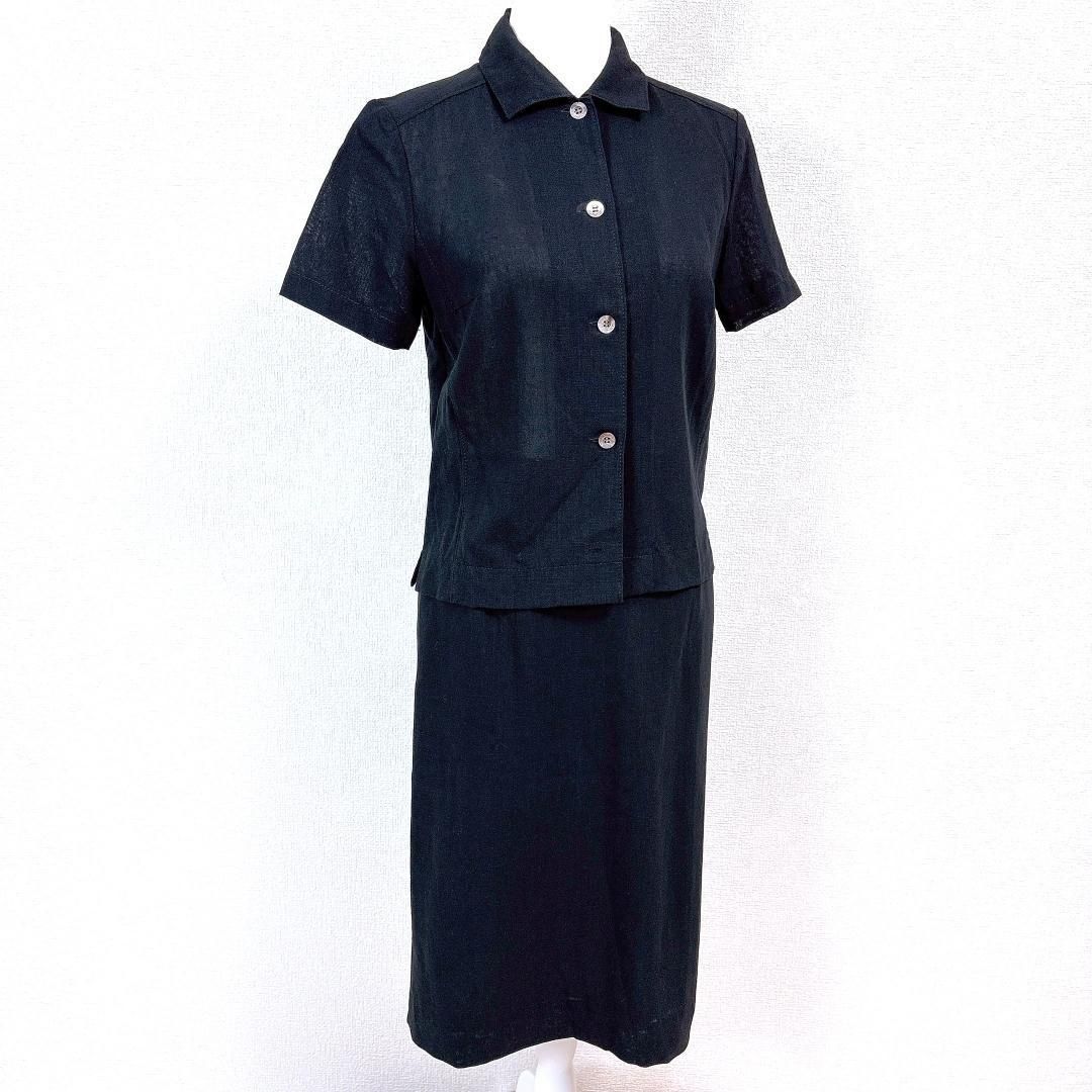 BURBERRY LONDON 麻 ロングスカート セットアップ 38