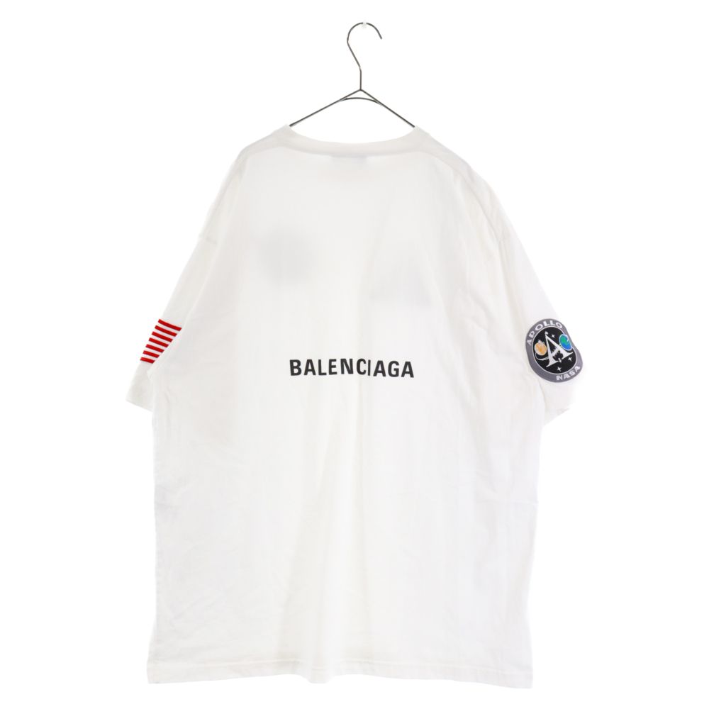 BALENCIAGA (バレンシアガ) 21AW NASA SPACE ナサ スペース パッチ 半袖Tシャツ カットソー ホワイト 651795  TKVD7