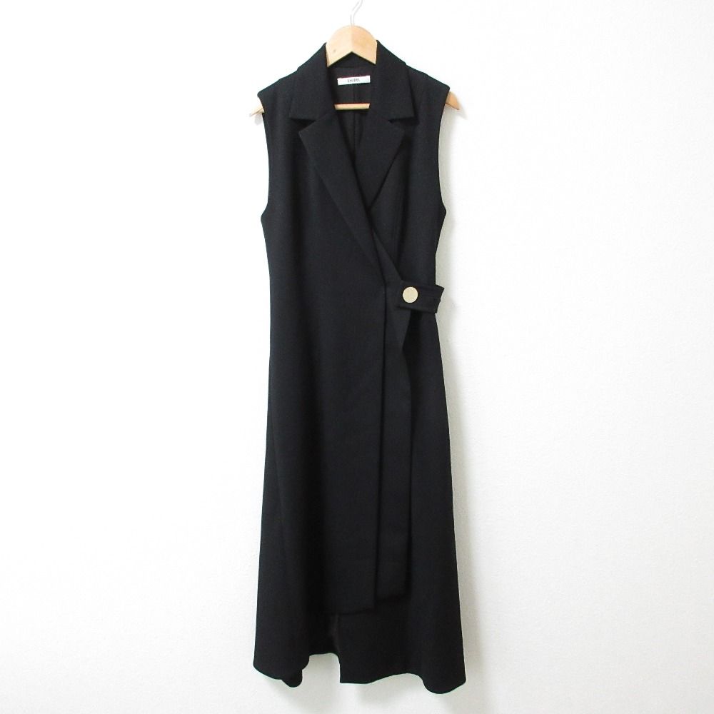 美品 23AW SNIDEL スナイデル ノースリテーラードロングワンピース