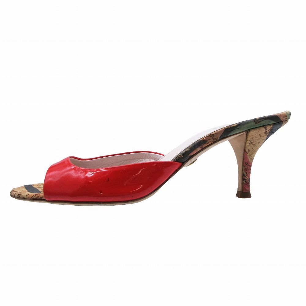 エミリオプッチ ヒールサンダル EMILIO PUCCI エミリオプッチ エナメル オープントゥ サンダル