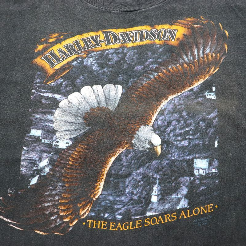 Harley Davidson 3D 80s イーグルデザイン Tシャツ 70s - 80s VINTAGE HARLEY DAVIDSON EAGLE MOTORCYCLE T-SHIRT