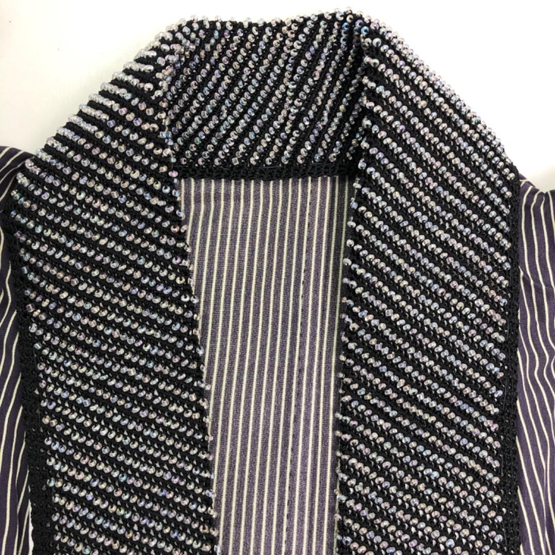 縮緬 ビーズ半衿付