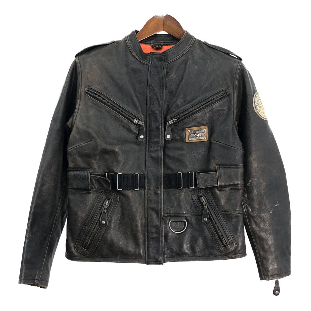 90年代 HARLEY DAVIDSON ハーレーダビッドソン レザージャケット ブラック (メンズ M) 中古 古着 R6579 - メルカリ