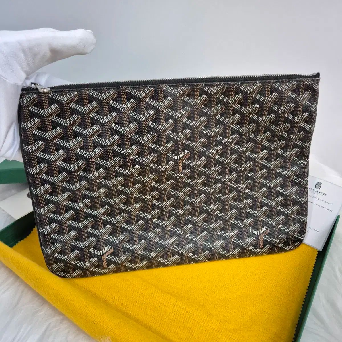 正規品 Goyard(ゴヤール) セナ MM クラッチバッグ ブラック クラッチ 