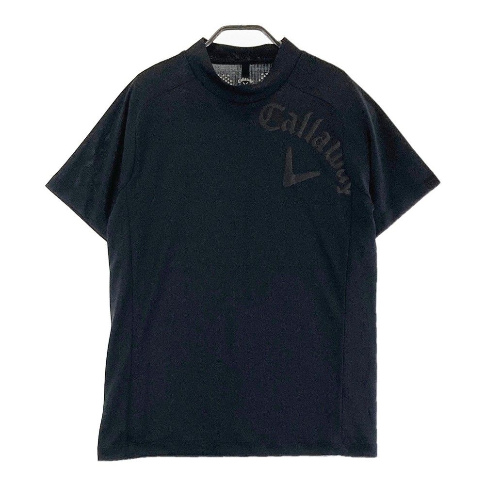 サイズ：M CALLAWAY キャロウェイ 2022年モデル ハイネック 半袖Tシャツ  ブラック系 [240101343488]# ゴルフウェア メンズ ストスト