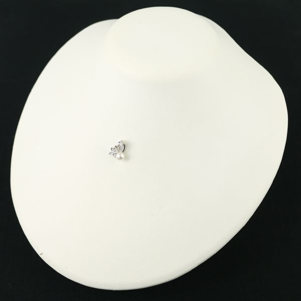 13/美品 ミキモト K18(WG) 真珠 パール約5.5㎜珠 ペンダントトップ 13/美品 ミキモト K18(WG) 真珠 パール約5.5㎜珠 ペンダントトップ